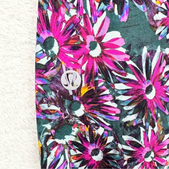 Lululemon Base Pace High-Rise Fleece Run Tight 28" Floral Electric Multi Size 10 - Picture 14 of 16